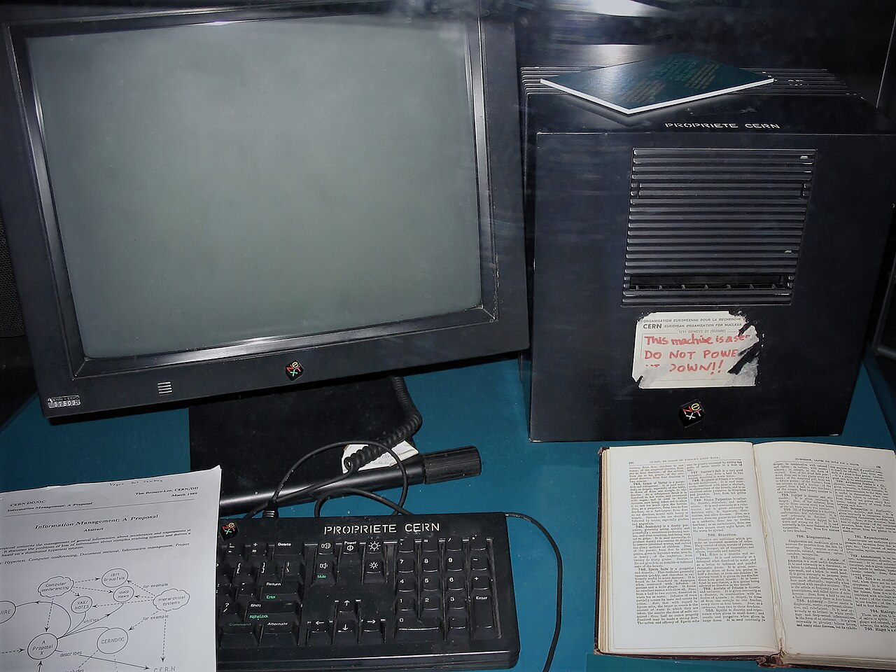 The NeXT workstation Tim Berners-Lee used as the first World Wide Web server at CERN.